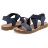 image:imageDREAM PAIRS Womens Open Toe Elastic Ankle Strap Flat Summer SandalsNavy