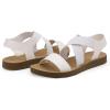 image:imageDREAM PAIRS Womens Open Toe Elastic Ankle Strap Flat Summer SandalsWhite