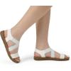 image:imageDREAM PAIRS Womens Open Toe Elastic Ankle Strap Flat Summer SandalsWhite