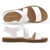 image:imageDREAM PAIRS Womens Open Toe Elastic Ankle Strap Flat Summer SandalsWhite