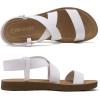 image:imageDREAM PAIRS Womens Open Toe Elastic Ankle Strap Flat Summer SandalsWhite1
