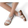 image:imageDREAM PAIRS Womens Open Toe Elastic Ankle Strap Flat Summer SandalsWhite1