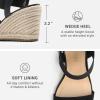 image:imageDREAM PAIRS Womens Open Toe Espadrilles Dressy Platform Sandals Slip on Elastic Ankle Strap Wedges SandalsBlack