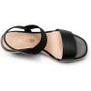 image:imageDREAM PAIRS Womens Open Toe Espadrilles Dressy Platform Sandals Slip on Elastic Ankle Strap Wedges SandalsBlackpu