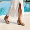 image:imageDREAM PAIRS Womens Open Toe Espadrilles Dressy Platform Sandals Slip on Elastic Ankle Strap Wedges SandalsCamel