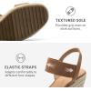 image:imageDREAM PAIRS Womens Open Toe Espadrilles Dressy Platform Sandals Slip on Elastic Ankle Strap Wedges SandalsCamel