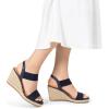 image:imageDREAM PAIRS Womens Open Toe Espadrilles Dressy Platform Sandals Slip on Elastic Ankle Strap Wedges SandalsNavy