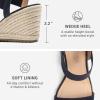 image:imageDREAM PAIRS Womens Open Toe Espadrilles Dressy Platform Sandals Slip on Elastic Ankle Strap Wedges SandalsNavy