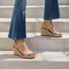 image:imageDREAM PAIRS Womens Open Toe Espadrilles Dressy Platform Sandals Slip on Elastic Ankle Strap Wedges SandalsNude
