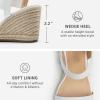 image:imageDREAM PAIRS Womens Open Toe Espadrilles Dressy Platform Sandals Slip on Elastic Ankle Strap Wedges SandalsWhite
