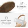 image:imageDREAM PAIRS Womens Open Toe Espadrilles Dressy Platform Sandals Slip on Elastic Ankle Strap Wedges SandalsWhite
