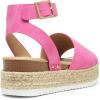 image:imageDREAM PAIRS Womens Platform Espadrilles Casual Ankle Strap Wide Wedge Sandals Comfortable Dressy Summer ShoesHot Pink