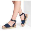 image:imageDREAM PAIRS Womens Platform Espadrilles Casual Ankle Strap Wide Wedge Sandals Comfortable Dressy Summer ShoesNavysuede