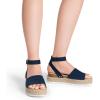 image:imageDREAM PAIRS Womens Platform Espadrilles Casual Ankle Strap Wide Wedge Sandals Comfortable Dressy Summer ShoesNavysuede