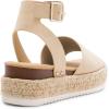 image:imageDREAM PAIRS Womens Platform Espadrilles Casual Ankle Strap Wide Wedge Sandals Comfortable Dressy Summer ShoesNudesuede