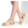 image:imageDREAM PAIRS Womens Platform Espadrilles Casual Ankle Strap Wide Wedge Sandals Comfortable Dressy Summer ShoesNudesuede