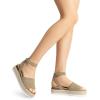 image:imageDREAM PAIRS Womens Platform Espadrilles Casual Ankle Strap Wide Wedge Sandals Comfortable Dressy Summer ShoesTaupe