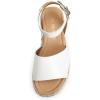 image:imageDREAM PAIRS Womens Platform Espadrilles Casual Ankle Strap Wide Wedge Sandals Comfortable Dressy Summer ShoesWhite