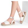 image:imageDREAM PAIRS Womens Platform Espadrilles Casual Ankle Strap Wide Wedge Sandals Comfortable Dressy Summer ShoesWhitepu