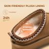 image:imageDREAM PAIRS Womens Platform Slippers Genuine Suede Slipon Warm FuzzyEasy Autumn Winter Fluffy Comfy Furry Shoes for Outdoor IndoorChestnut