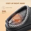image:imageDREAM PAIRS Womens Platform Slippers Genuine Suede Slipon Warm FuzzyEasy Autumn Winter Fluffy Comfy Furry Shoes for Outdoor IndoorGrey