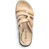 image:imageDREAM PAIRS Womens Slides Arch Support Slip on Flat Sandals Plantar Fasciitis Soft Cushion Slippers With Adjustable StrapsNude