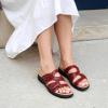 image:imageDREAM PAIRS Womens Slides Arch Support Slip on Flat Sandals Plantar Fasciitis Soft Cushion Slippers With Adjustable StrapsRedpu