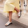 image:imageDREAM PAIRS Womens Slides Arch Support Slip on Flat Sandals Plantar Fasciitis Soft Cushion Slippers With Adjustable StrapsWhite