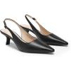 image:imageDREAM PAIRS Womens Slingback Kitten Heels  236 Inch Low Heel Pointed Toe Pumps Comfortable Closed Toe Dress Shoes for Office Work Classic Holiday HeelsBlackpu