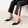 image:imageDREAM PAIRS Womens Slingback Kitten Heels  236 Inch Low Heel Pointed Toe Pumps Comfortable Closed Toe Dress Shoes for Office Work Classic Holiday HeelsBlacknubuck