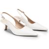 image:imageDREAM PAIRS Womens Slingback Kitten Heels  236 Inch Low Heel Pointed Toe Pumps Comfortable Closed Toe Dress Shoes for Office Work Classic Holiday HeelsWhite