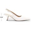 image:imageDREAM PAIRS Womens Slingback Kitten Heels  236 Inch Low Heel Pointed Toe Pumps Comfortable Closed Toe Dress Shoes for Office Work Classic Holiday HeelsWhite