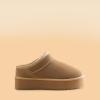 image:imageDREAM PAIRS Womens Slippers Platform Genuine Suede SlipOn Memory Foam Cozy Fluffy Warm Comfy Furry House Shoes for Outdoor IndoorChestnut
