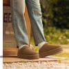image:imageDREAM PAIRS Womens Slippers Platform Genuine Suede SlipOn Memory Foam Cozy Fluffy Warm Comfy Furry House Shoes for Outdoor IndoorChestnut