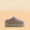 image:imageDREAM PAIRS Womens Slippers Platform Genuine Suede SlipOn Memory Foam Cozy Fluffy Warm Comfy Furry House Shoes for Outdoor IndoorSand