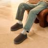 image:imageDREAM PAIRS Womens Slippers Platform Genuine Suede SlipOn Memory Foam Cozy Fluffy Warm Comfy Furry House Shoes for Outdoor IndoorTaupe