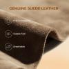 image:imageDREAM PAIRS Womens Slippers Platform Genuine Suede SlipOn Memory Foam Cozy Fluffy Warm Comfy Furry House Shoes for Outdoor IndoorTaupe