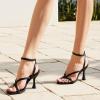 image:imageDREAM PAIRS Womens Square Open Toe Flip Flop High kitten Heels Strappy Thong Ankle Strap 335 Inch Sandals Comfort Dress Party ShoesBlack