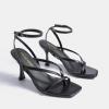 image:imageDREAM PAIRS Womens Square Open Toe Flip Flop High kitten Heels Strappy Thong Ankle Strap 335 Inch Sandals Comfort Dress Party ShoesBlack