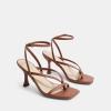 image:imageDREAM PAIRS Womens Square Open Toe Flip Flop High kitten Heels Strappy Thong Ankle Strap 335 Inch Sandals Comfort Dress Party ShoesBrown