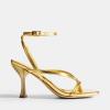 image:imageDREAM PAIRS Womens Square Open Toe Flip Flop High kitten Heels Strappy Thong Ankle Strap 335 Inch Sandals Comfort Dress Party ShoesGold