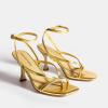 image:imageDREAM PAIRS Womens Square Open Toe Flip Flop High kitten Heels Strappy Thong Ankle Strap 335 Inch Sandals Comfort Dress Party ShoesGold