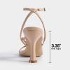 image:imageDREAM PAIRS Womens Square Open Toe Flip Flop High kitten Heels Strappy Thong Ankle Strap 335 Inch Sandals Comfort Dress Party ShoesNude