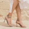 image:imageDREAM PAIRS Womens Square Open Toe Flip Flop High kitten Heels Strappy Thong Ankle Strap 335 Inch Sandals Comfort Dress Party ShoesNude