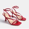 image:imageDREAM PAIRS Womens Square Open Toe Flip Flop High kitten Heels Strappy Thong Ankle Strap 335 Inch Sandals Comfort Dress Party ShoesRed