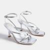image:imageDREAM PAIRS Womens Square Open Toe Flip Flop High kitten Heels Strappy Thong Ankle Strap 335 Inch Sandals Comfort Dress Party ShoesSilver