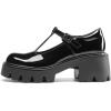 image:imageDREAM PAIRS Womens TStrap Mary Jane Shoes Low Platform Chunky Block Heels Closed Toe Work Pumps Comfortable Round Toe Dress Wedding Party ShoesBlackpat