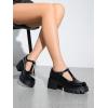 image:imageDREAM PAIRS Womens TStrap Mary Jane Shoes Low Platform Chunky Block Heels Closed Toe Work Pumps Comfortable Round Toe Dress Wedding Party ShoesBlackpat