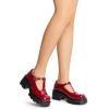 image:imageDREAM PAIRS Womens TStrap Mary Jane Shoes Low Platform Chunky Block Heels Closed Toe Work Pumps Comfortable Round Toe Dress Wedding Party ShoesRed