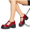 image:imageDREAM PAIRS Womens TStrap Mary Jane Shoes Low Platform Chunky Block Heels Closed Toe Work Pumps Comfortable Round Toe Dress Wedding Party ShoesRed